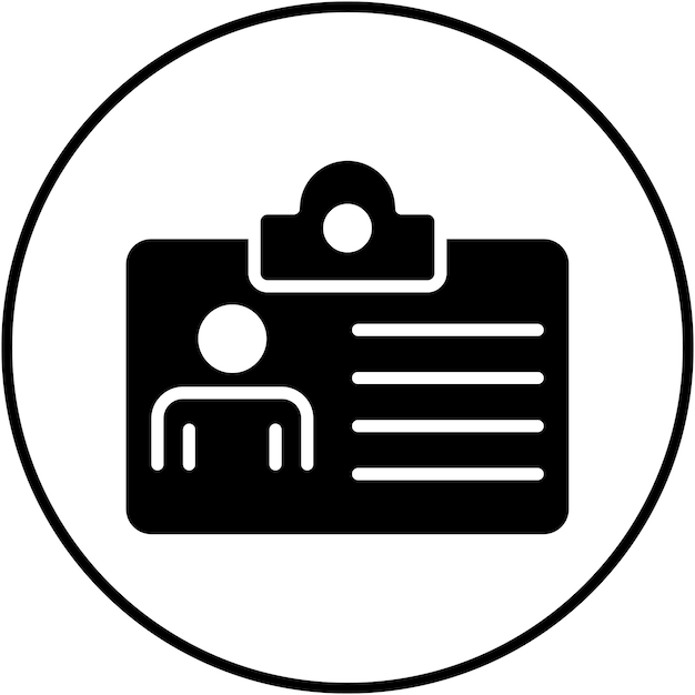 El icono del vector de gestión de identidad puede utilizarse para el conjunto de iconos de gestión de riesgos