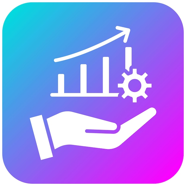 El icono del vector de gestión de inversiones se puede utilizar para el conjunto de iconos de finanzas y dinero