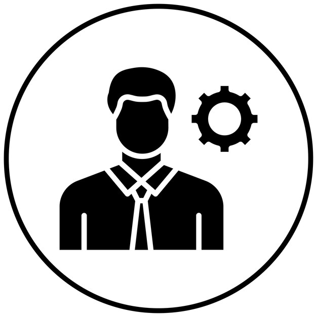 El icono del vector de gestión se puede utilizar para el conjunto de iconos de Business Analytics