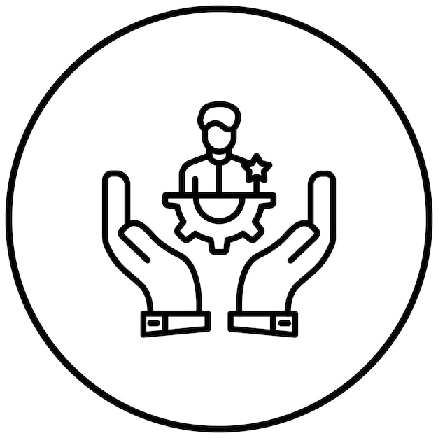 El icono del vector de gestión de talentos se puede utilizar para el conjunto de iconos de rendimiento empresarial