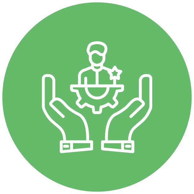 El icono del vector de gestión de talentos se puede utilizar para el conjunto de iconos de rendimiento empresarial