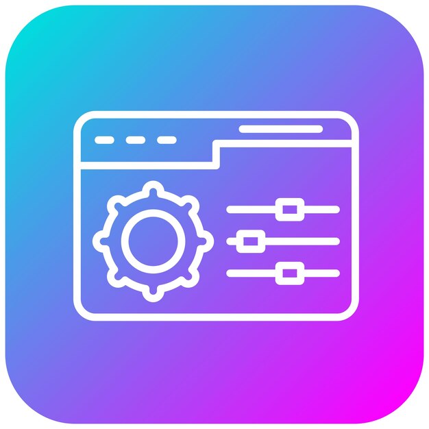 El icono del vector de gestión web se puede utilizar para el conjunto de iconos de marketing