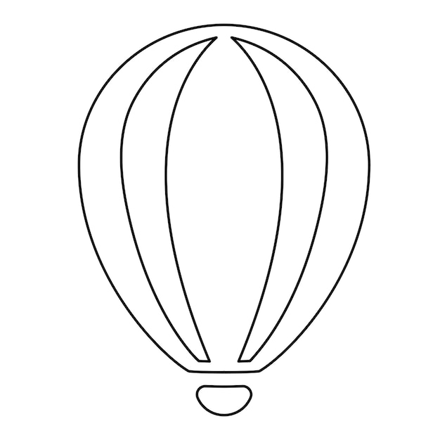Icono de vector de globo de aire. Icono plano de transporte