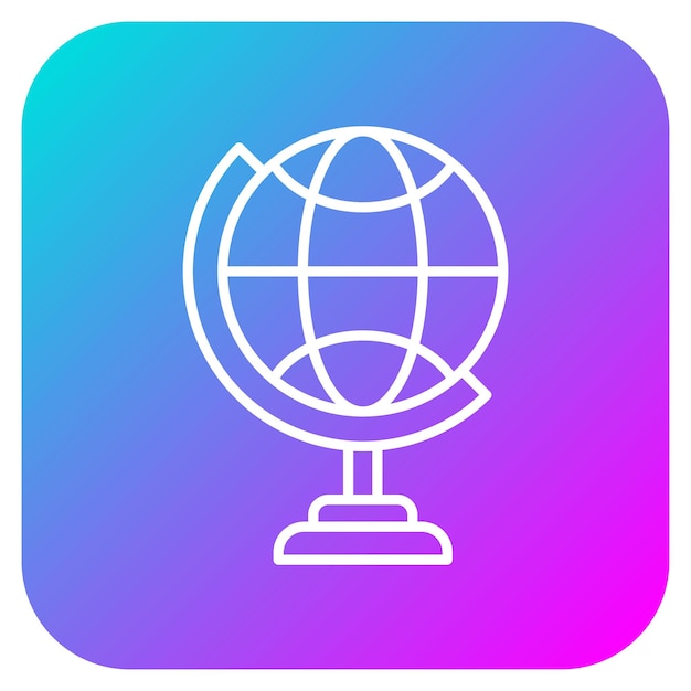 El icono del vector del globo de soporte se puede utilizar para el conjunto de iconos de aprendizaje