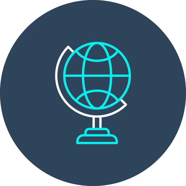 El icono del vector del globo de soporte se puede utilizar para el conjunto de iconos de aprendizaje