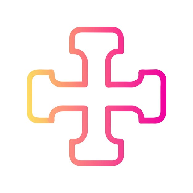 icono del vector de gradiente cruzado