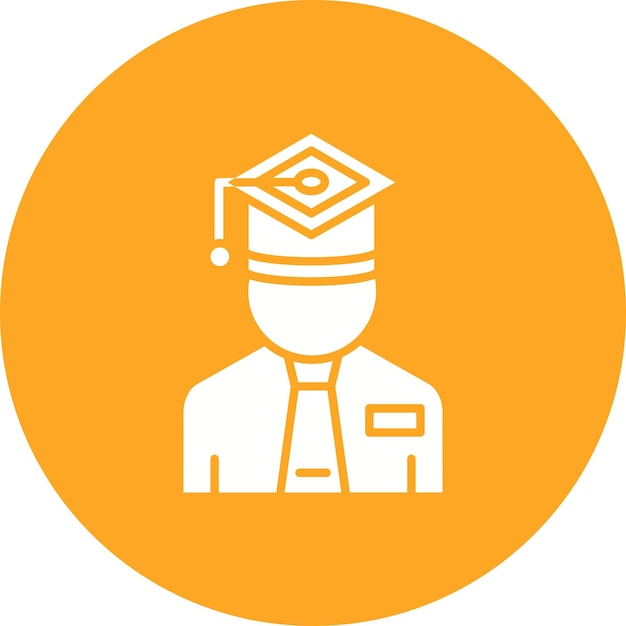 El icono del vector de graduados se puede usar para el conjunto de iconos de regreso a la escuela