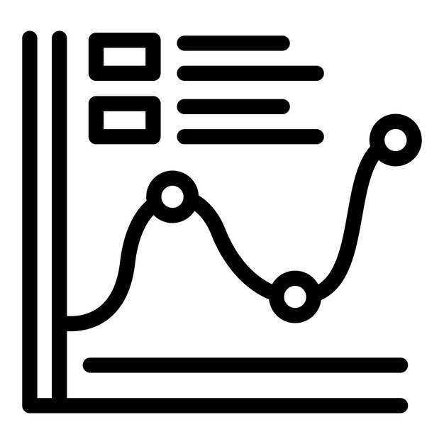 Icono de vector de gráfico de línea abstracto