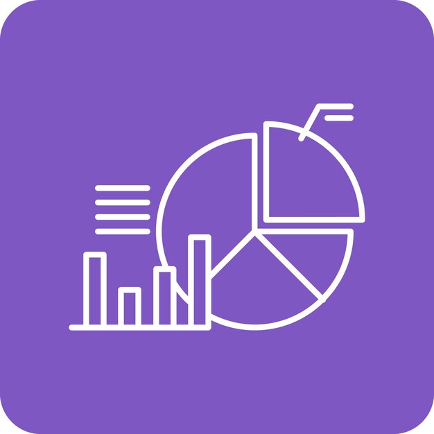 El icono de vector de gráfico de pastel se puede utilizar para el conjunto de iconos de banca y finanzas