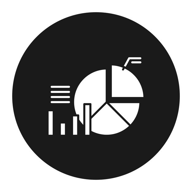 El icono de vector de gráfico de pastel se puede utilizar para el conjunto de iconos de banca y finanzas