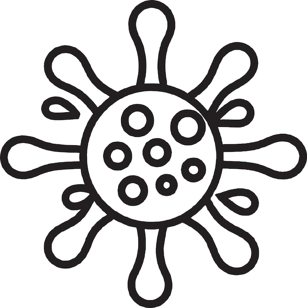 Icono de vector gráfico de virus mortal