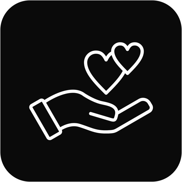 El icono del vector de gratitud se puede usar para el conjunto de iconos de crecimiento personal