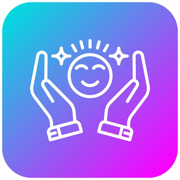 El icono del vector de gratitud se puede usar para el conjunto de iconos de rasgos de personalidad