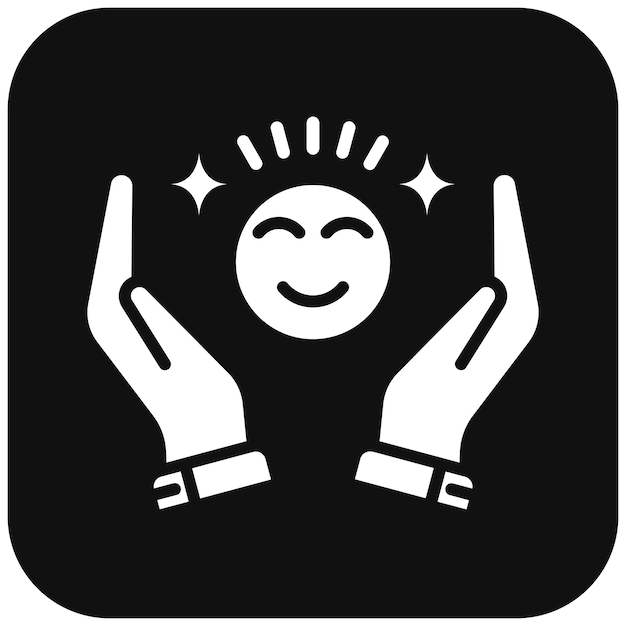 El icono del vector de gratitud se puede usar para el conjunto de iconos de rasgos de personalidad