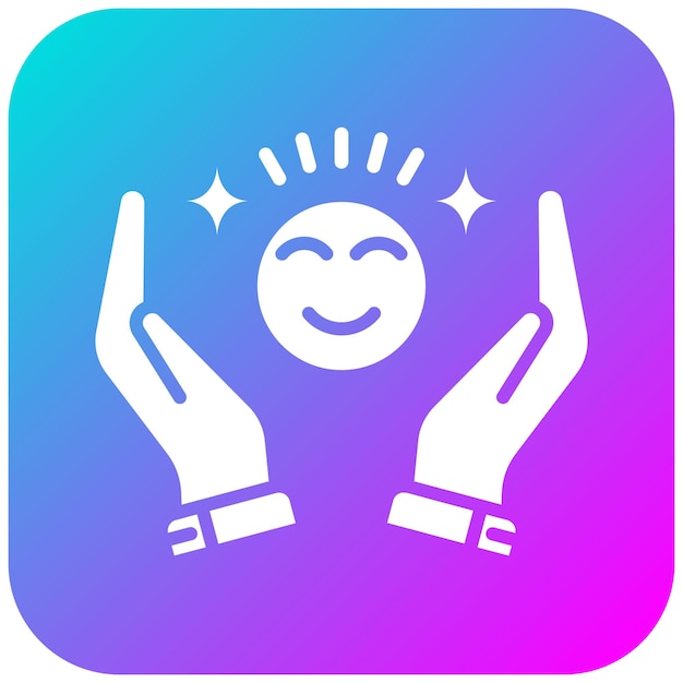 El icono del vector de gratitud se puede usar para el conjunto de iconos de rasgos de personalidad