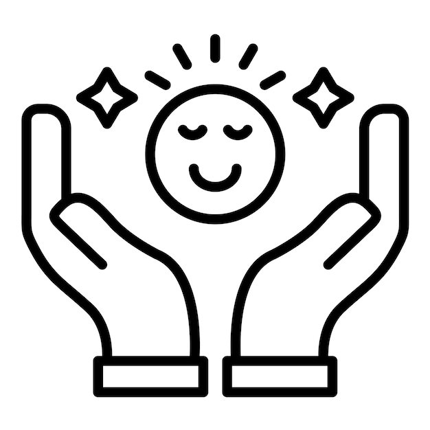 El icono del vector de gratitud se puede usar para el conjunto de iconos de valores básicos