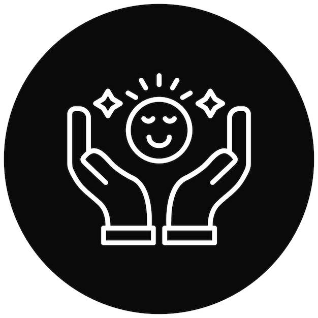 El icono del vector de gratitud se puede usar para el conjunto de iconos de valores básicos