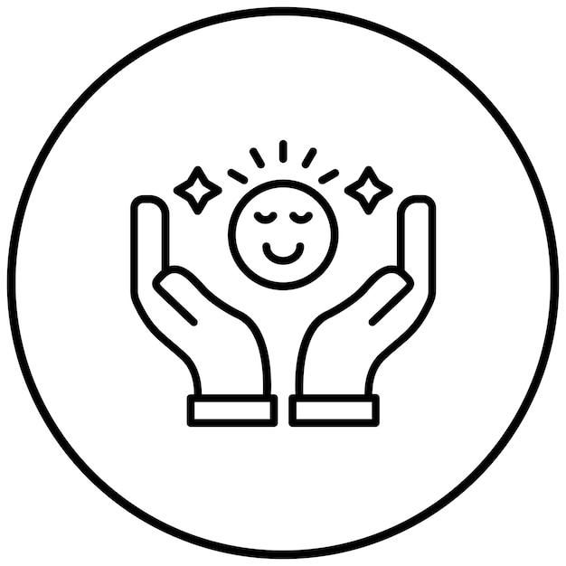 El icono del vector de gratitud se puede usar para el conjunto de iconos de valores básicos