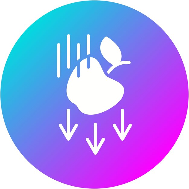 El icono del vector de gravedad se puede usar para el conjunto de iconos de física