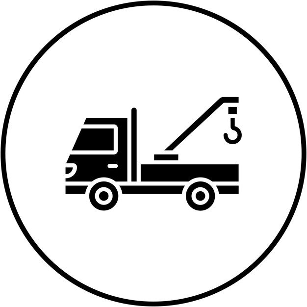 El icono del vector de la grúa de la máquina se puede utilizar para el conjunto de iconos de entrega y logística