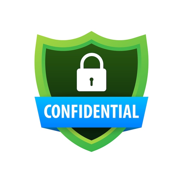 Icono de vector grunge confidencial Insignia o botón para el sitio web de comercio Ilustración de stock vectorial