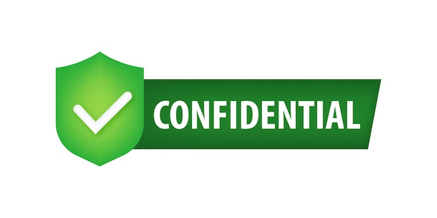 Icono de vector grunge confidencial Insignia o botón para el sitio web de comercio Ilustración de stock vectorial
