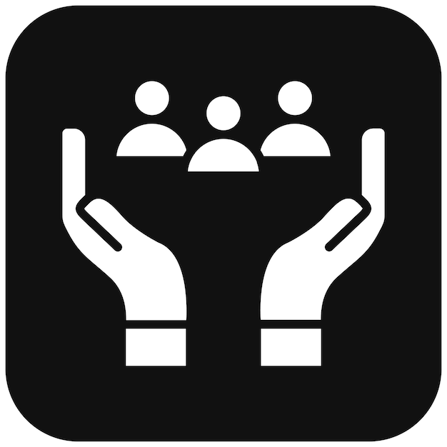 El icono del vector de grupo de apoyo se puede utilizar para el conjunto de iconos de quimioterapia