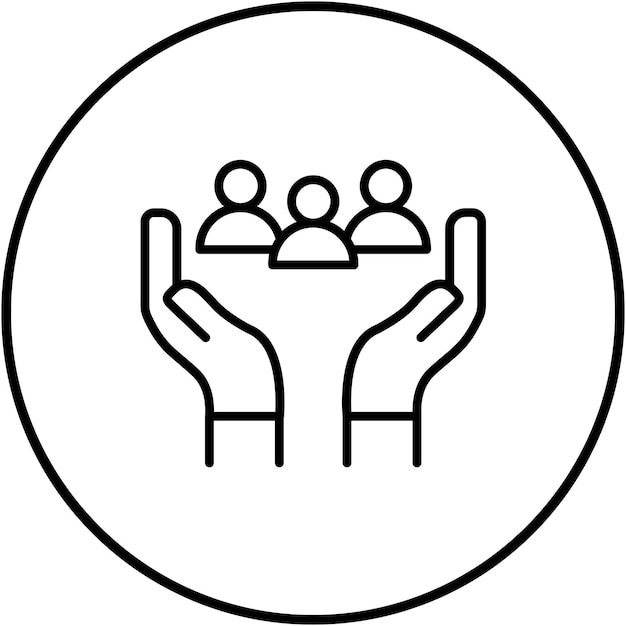 El icono del vector de grupo de apoyo se puede utilizar para el conjunto de iconos de quimioterapia