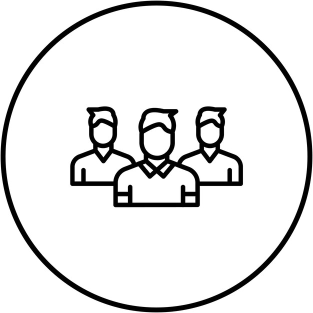 El icono del vector de grupo se puede utilizar para el conjunto de iconos de comunicaciones
