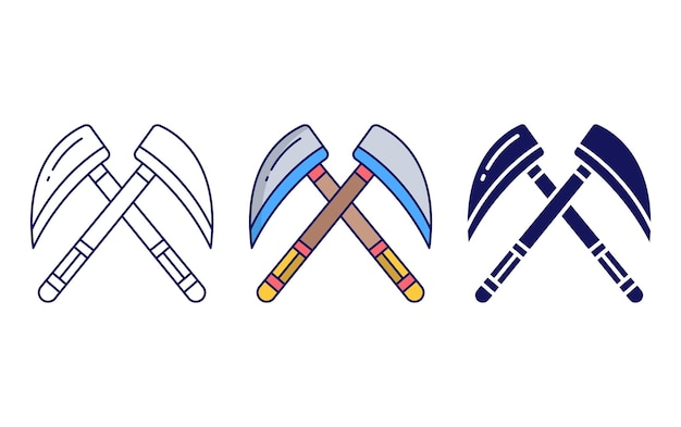 Icono de vector de guadaña
