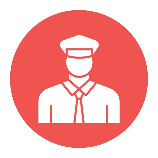 El icono del vector de guardia de seguridad se puede utilizar para el conjunto de iconos del supermercado