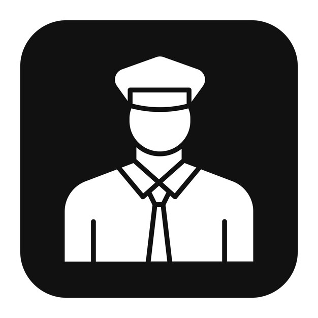 El icono del vector de guardia de seguridad se puede utilizar para el conjunto de iconos del supermercado