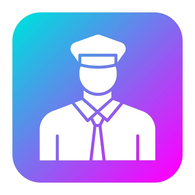 El icono del vector de guardia de seguridad se puede utilizar para el conjunto de iconos del supermercado