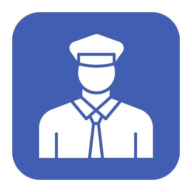 El icono del vector de guardia de seguridad se puede utilizar para el conjunto de iconos del supermercado