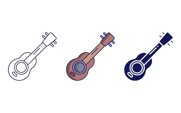 Icono de vector de guitarra