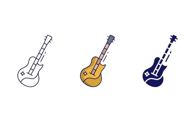 Icono de vector de guitarra