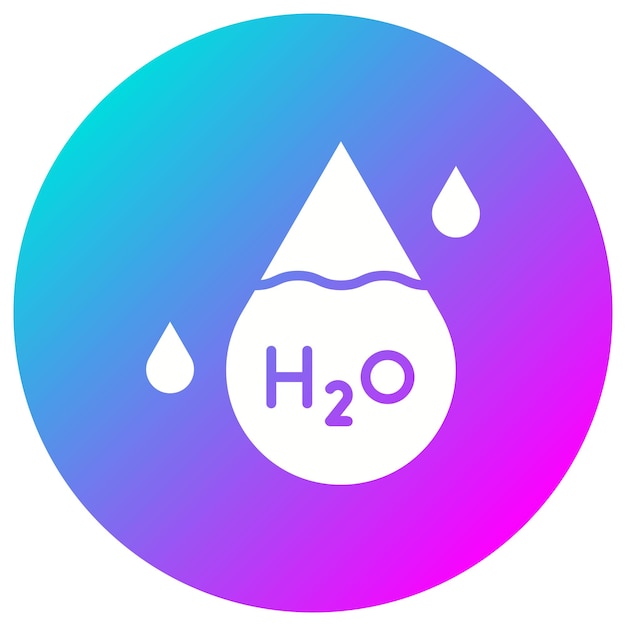 Vector el icono del vector h2o se puede utilizar para el conjunto de iconos de química