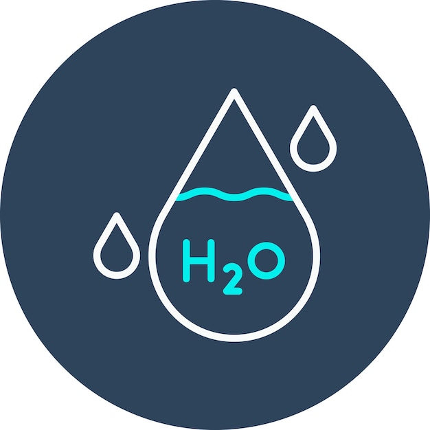 El icono del vector H2O se puede utilizar para el conjunto de iconos de química