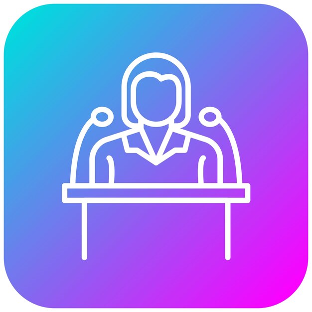 El icono del vector de habla de la mujer se puede utilizar para el conjunto de iconos de limpieza