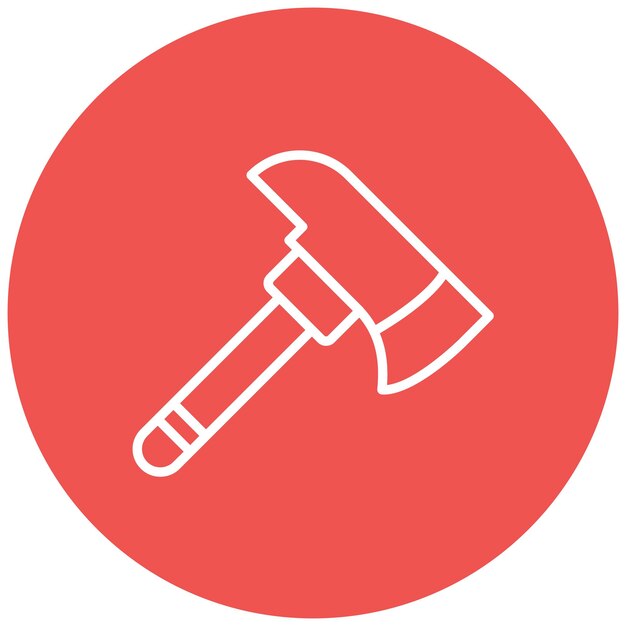 El icono del vector de hacha se puede usar para el conjunto de iconos de la Aventura