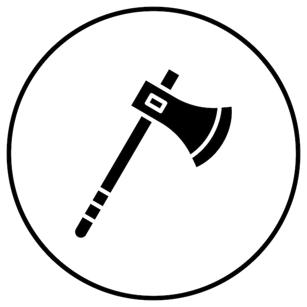 El icono del vector de hacha se puede usar para el conjunto de iconos de bomberos