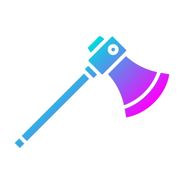El icono del vector de hacha se puede usar para el conjunto de iconos de herramientas de construcción
