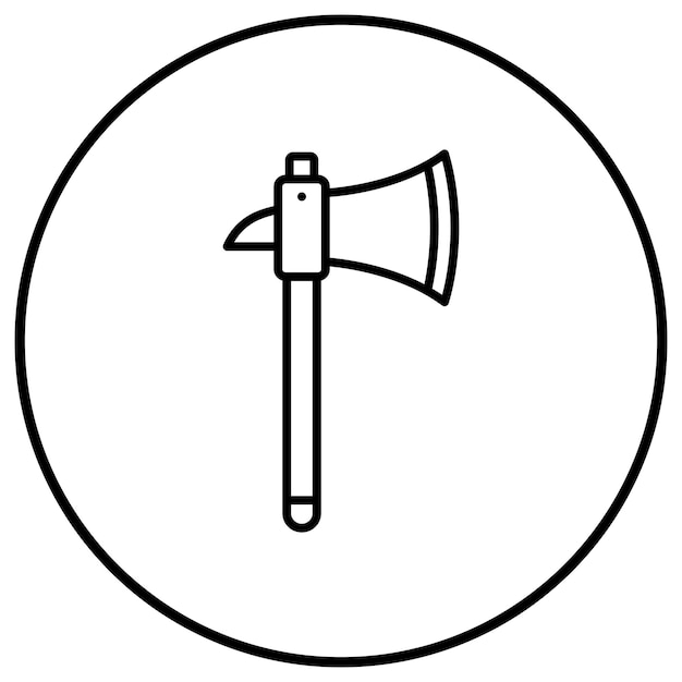 El icono del vector del hacha se puede usar para el conjunto de iconos de herramientas de construcción