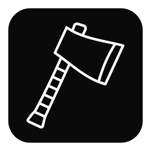 El icono del vector de hacha se puede usar para el conjunto de iconos de mejoras para el hogar