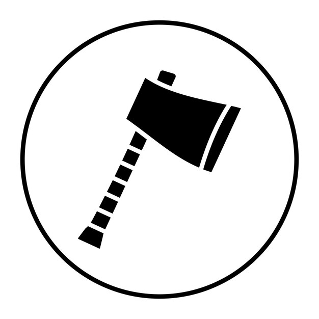 El icono del vector de hacha se puede usar para el conjunto de iconos de mejoras para el hogar