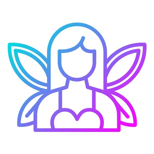El icono del vector de hadas se puede usar para el conjunto de iconos de cuentos de hadas