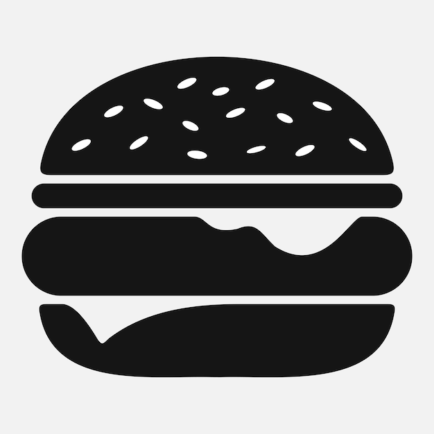 Vector icono de vector de hamburguesa1