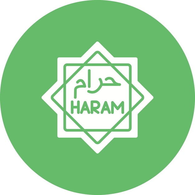 El icono de vector Haram se puede usar para el conjunto de iconos de Ramadán