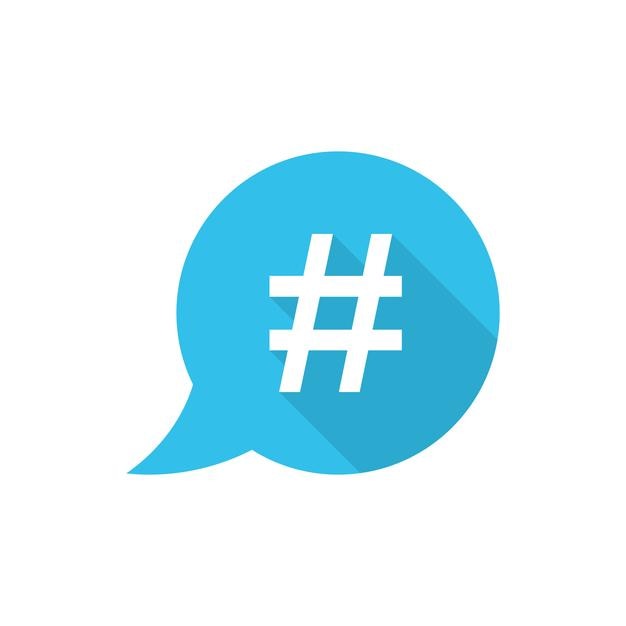 Icono de vector de hashtag en estilo plano Ilustración de marketing en redes sociales sobre fondo blanco aislado Concepto de red de hashtag