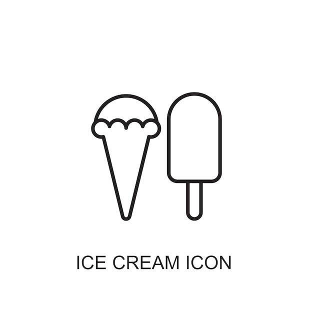 El icono del vector del helado